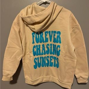Forever chasing sunsets hooded sweatshirt. Size Medium